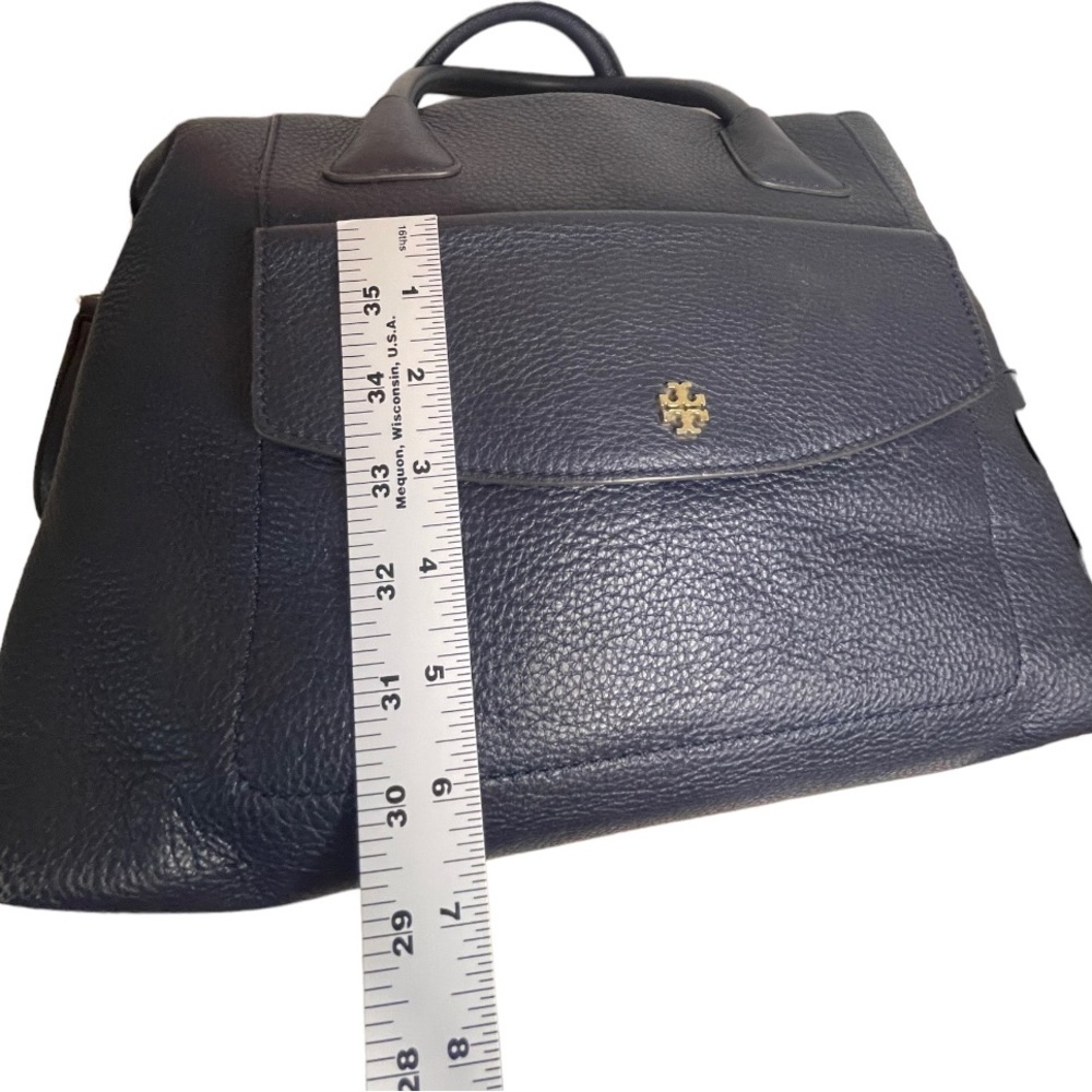 Tory Burch Navy Blue Pebbled Leather Handheld/Shoulder Bag Crossbody - Picture 10 of 15